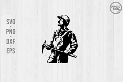 Miner|Gold Miner|Gold Rush|Gold Mining|Prospector|Silhouette Product Image 3
