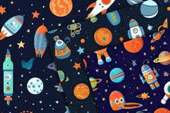 Space Adventures Digital Papers - Seamless Patterns Product Image 2