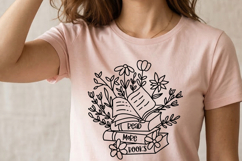 Read More Books SVG Floral Book Lover Design Product Image 3