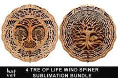 Tree of Life Wind Spinner Sublimation Bundle | Wood Design Product Image 3
