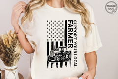 Support Your Local Farmer| Strong Tractor American Flag Product Image 3