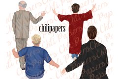 Custom Hairstyles Clipart,Hair clipart, bald man hairstyles Product Image 2