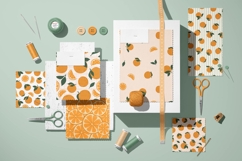 Oranges Elements &amp; Patterns | EPS PNG JPG Product Image 3