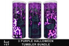 Purple Halloween Tumbler Sublimation Bundle PNG Product Image 3