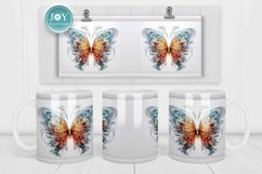 BUTTERFLY COFFEE MUG WRAP SUBLIMATION DESIGN Product Image 4