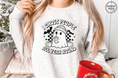 I Ghost People All Year Round Spooky Season Boujee Ghost SVG Product Image 3