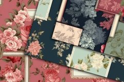 Romantic Floral Frames Digital Papers - Seamless Patterns Product Image 3