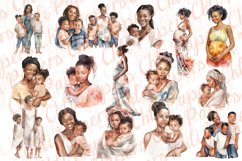 Mothers Day clipart,Mother and kids clipart,African American Product Image 2