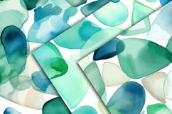 Watercolor Sea Glass Digital Papers - Seamless Patterns Product Image 3