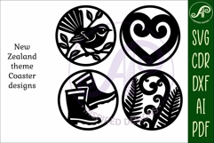 New Zealand Coasters, laser cut out NZ designs d2 Product Image 4