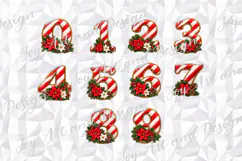 Candy Cane Christmas Alphabet, Monograms, Letters PNG Product Image 3