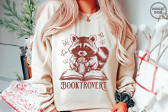 Booktrovert|Vintage Raccoon Reading|Bookish|Book Lover Gifts Product Image 3