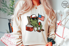 4th of July Frog USA Flag Patriotic SVG Product Image 2