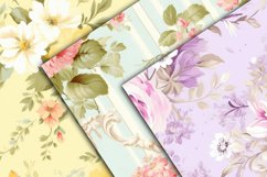 Shabby Chic Floral Digital Papers - Seamless Patterns Product Image 3