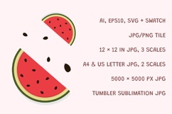 Cute Watermelon Slice Seamless Pattern Product Image 3