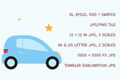 Baby Cars and Stars Seamless Pattern Product Image 3