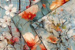 Aged Oil Paint Flowers Digital Papers - Seamless Patterns Product Image 2