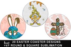 Easter Sublimation Coaster Bundle | Square Coaster Design Product Image 3