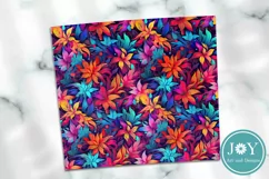 RAINBOW FLOWERS 20oz SKINNY TUMBLER SUBLIMATION DESIGN Product Image 3
