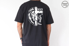 Man Of Faith, Man of God Jesus Cross, Man of Faith Lion SVG Product Image 4