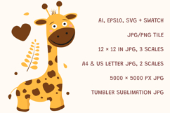 Cute Baby Giraffe Seamless Pattern Product Image 3