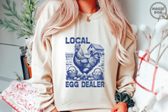 Local Egg Dealer|Retro Farmhouse Chicken|Funny Easter Product Image 3