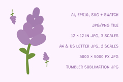 Lavender Nursery Vector Seamless Pattern Product Image 3