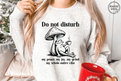 Do Not Disturb My Peace|Funny Introvert, Retro Frog Meme SVG Product Image 3