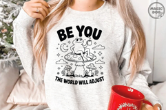 Be You The World Will Adjust|Frog and Coffee Meme Quote SVG Product Image 3