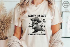 Sorry I&#039;m Late I Was Dilly Dallying|Retro Funny Sheep Meme Product Image 3