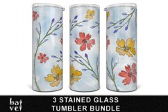 Stained Glass Tumbler Bundle | Floral Tumbler Sublimation PN Product Image 2