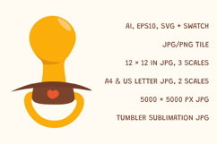 Baby Pacifier Seamless Vector Pattern Product Image 3