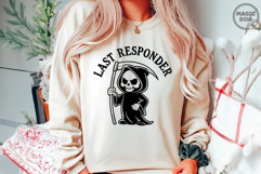 Last Responder Grim Reaper|Funny Sarcastic Halloween SVG Product Image 3