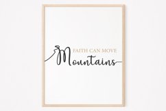 Faith can move mountains, Faith Quote, Faith Wall Art Product Image 3