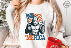 Bigfoot Merica Patriotic 4th of July SVG|Independence Day Product Image 2