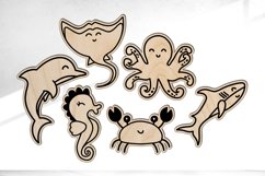 Sealife puzzle for toddler SVG, Set #6 Product Image 3