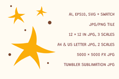 Playful Yellow Stars Seamless Pattern Product Image 3