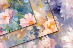 Oil Paint Flowers Digital Papers - Seamless Patterns Product Image 4