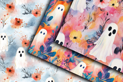 Ghosts and Flowers Digital Papers - 16 Seamless Patterns Product Image 3