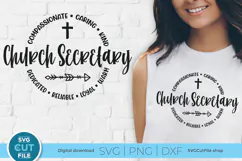 Church secretary svg - a church secretary design for crafts Product Image 1