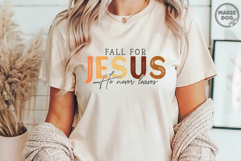 Fall For Jesus He Never Leaves, Pumpkin Fall,Thanksgiving Product Image 3