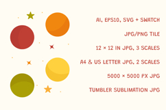 Retro Circle and Stars Seamless Pattern Product Image 3