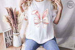 Easter Coquette|Pink Bunny|Watercolor Easter Bunny Pink Ears Product Image 3