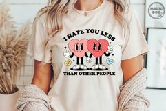 I Hate You Less Than Other People|Groovy Retro Valentine Day Product Image 3