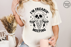 I’m Freakin Melting|Retro Skull Summer|Gothic Halloween SVG Product Image 3