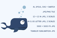 Whale Nursery Seamless Print For Kids Product Image 3