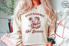 Even Baddies Get Saddies|Retro Frog Meme|Funny Animal Saying Product Image 3