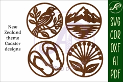 New Zealand Coasters, laser cut out NZ designs d1 Product Image 3