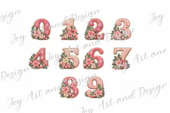Pink Christmas Alphabet, Monograms, Letters PNG Product Image 3
