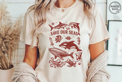 Save Our Seas Ocean Animals PNG|Retro Ocean|Sea Life PNG Product Image 4